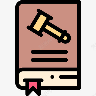 法律法律和正义22线性颜色图标图标