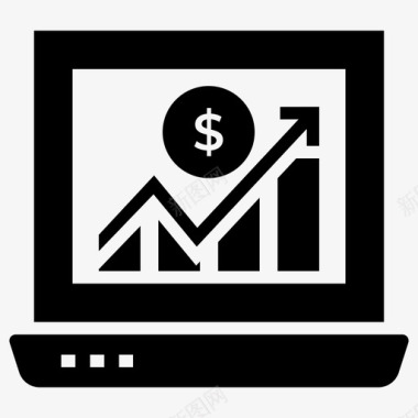 在线增长图数据分析财务图图标图标