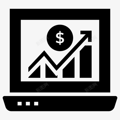 在线增长图数据分析财务图图标svg_新图网 https://ixintu.com 一组 信息 储蓄 图表 在线 增长 字形 投资 数据分析 统计数据 财务