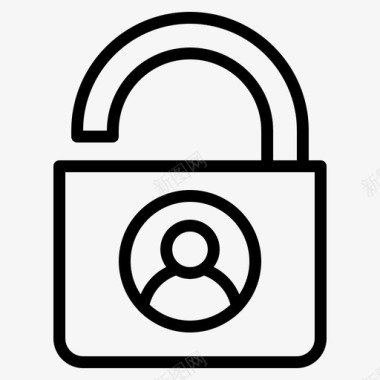 个人资料安全锁私隐图标图标