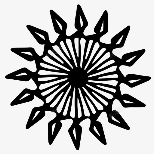 图案圆形图案花卉图标svg_新图网 https://ixintu.com 几何 图案 圆形 对称 花卉
