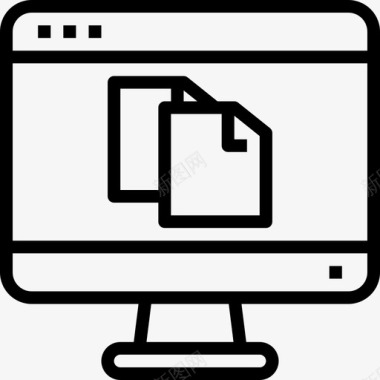 文件网站和windows界面2线性图标图标