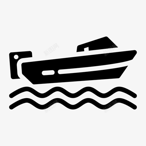 快艇海运运输图标svg_新图网 https://ixintu.com 固体 快艇 活动 海上 海运 车辆 运输