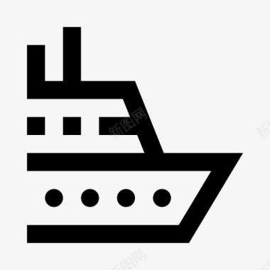 船巡航航行图标图标