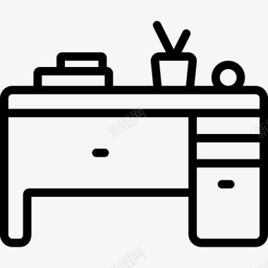 办公桌当代家具书桌图标图标