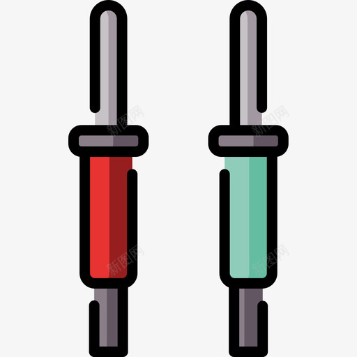 引脚电工工具和元件9线颜色图标svg_新图网 https://ixintu.com 元件 工具 引脚 电工 颜色
