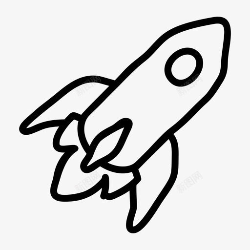 启动发射导弹图标svg_新图网 https://ixintu.com 发射 启动 导弹 火箭 项目和时间管理线向量图标集 飞船