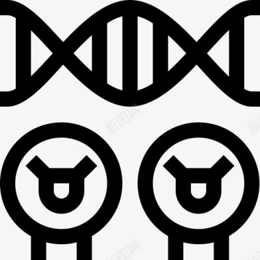 克隆生物工程3线性图标图标