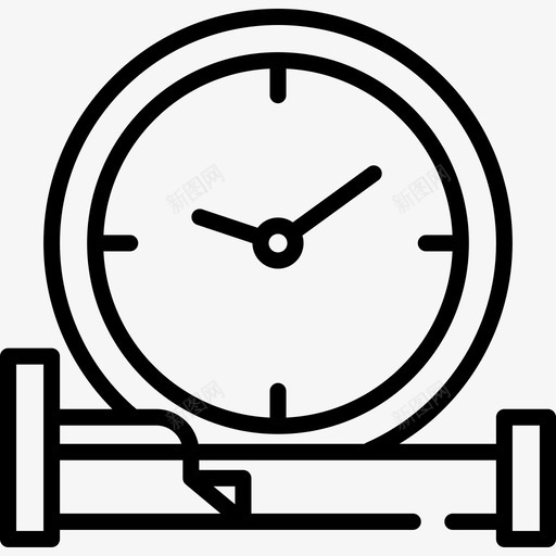 时钟睡觉时间16线性图标svg_新图网 https://ixintu.com 时钟 时间 睡觉 线性