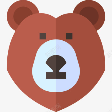 熊俄罗斯4号扁平图标图标
