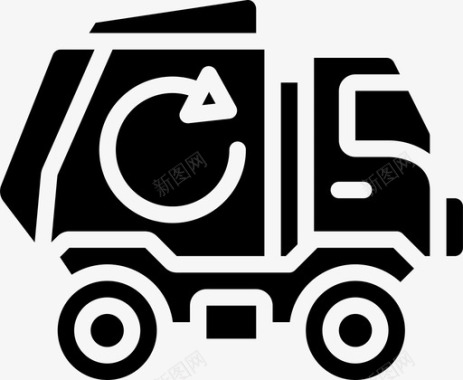 回收站卡车便利设施城市图标图标