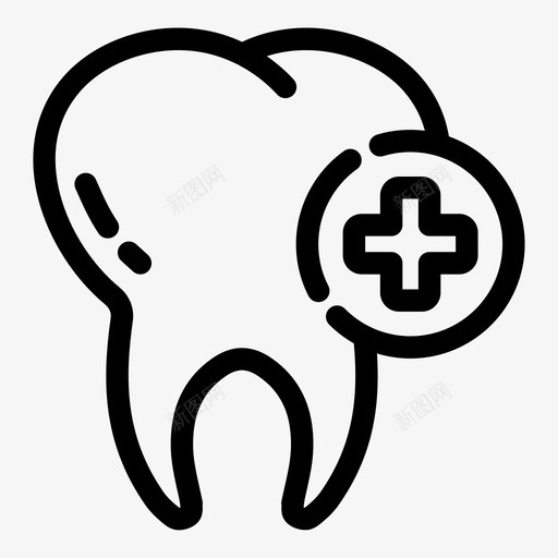 加牙牙科牙医图标svg_新图网 https://ixintu.com 加牙 护理 牙医 牙科 牙齿 种植