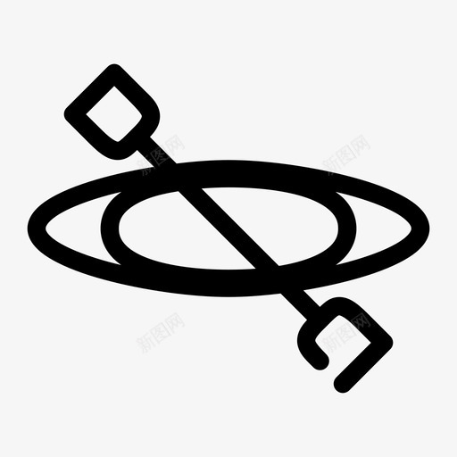 独木舟小船皮划艇图标svg_新图网 https://ixintu.com 冒险假期间隙中等 划船 小船 水上 独木舟 皮划艇