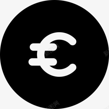 欧元货币73已填充图标图标