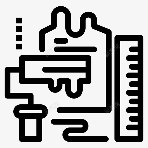 装饰毛刷油漆图标svg_新图网 https://ixintu.com 思维 毛刷 油漆 滚筒 策略 装饰 设计 过程