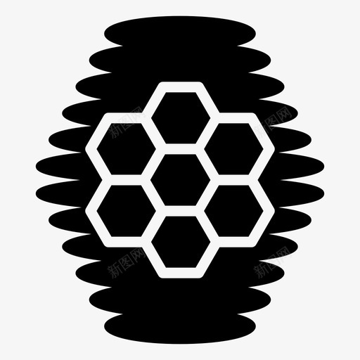 蜂箱六边形蜂蜜图标svg_新图网 https://ixintu.com 六边形 园艺 蜂箱 蜂蜜 蜂蜜屋 蜜蜂六边形 黄蜂