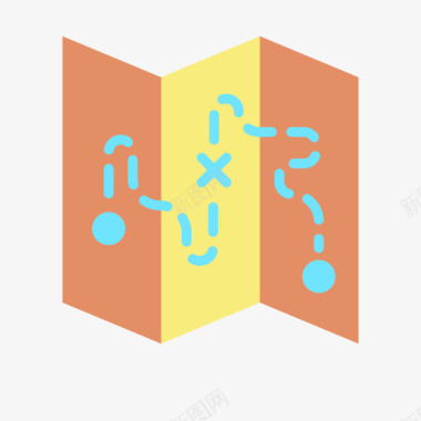 地图旅行导航25平面图标图标