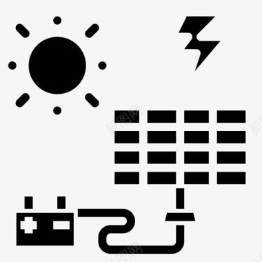 太阳能应用程序创新图标图标
