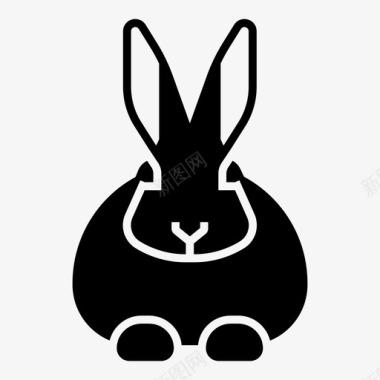 兔子动物肉图标图标