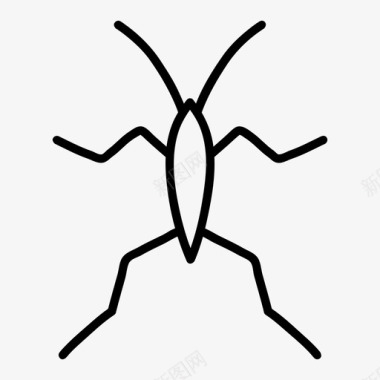 虫子触角跳蚤图标图标