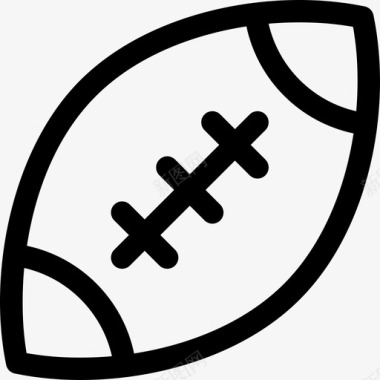 橄榄球49号操场直线型图标图标
