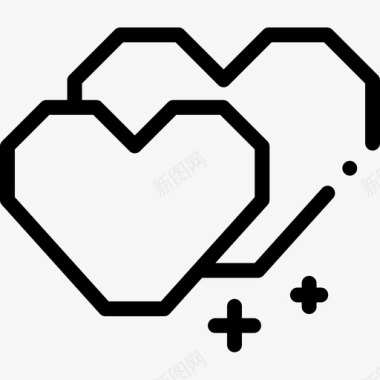 心脏拱廊3直线形图标图标