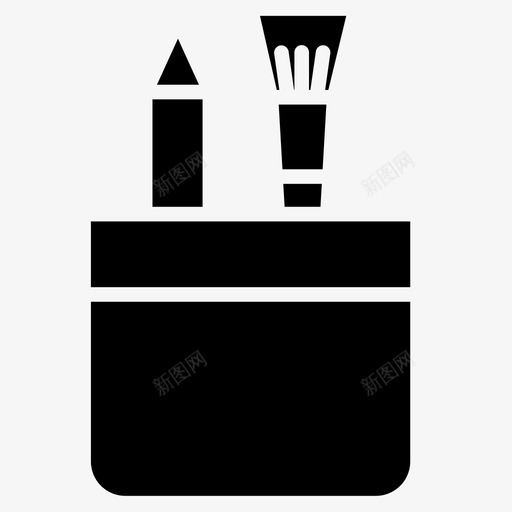 铅笔盒创意6实心图标svg_新图网 https://ixintu.com 创意6 实心 铅笔盒