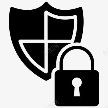 安全和保护加密防火墙图标图标