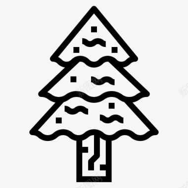 云杉圣诞节大自然图标图标