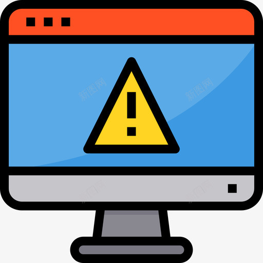 警告网站和windows界面5线颜色图标svg_新图网 https://ixintu.com windows 界面 网站 警告 颜色