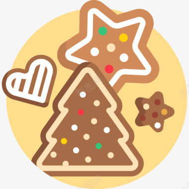 饼干圣诞155平淡图标图标