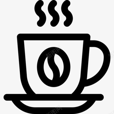咖啡杯荷兰15直线型图标图标