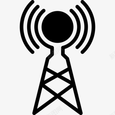 无线天线广播连接图标图标