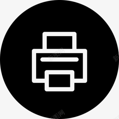 打印机用户界面52字形图标图标