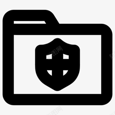文件夹安全防病毒保护图标图标