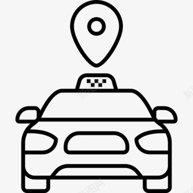 出租车位置出租车汽车图标图标
