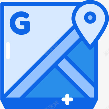 谷歌地图导航22蓝色图标图标