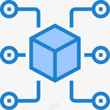 数据包数据和网络管理5蓝色图标图标