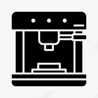 咖啡机咖啡店压榨机图标图标