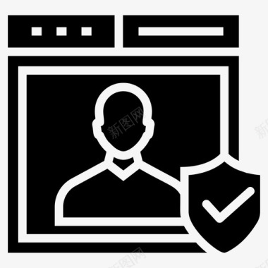 个人隐私保护身份验证密码保护图标图标