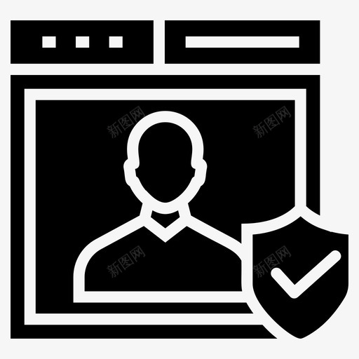 个人隐私保护身份验证密码保护图标svg_新图网 https://ixintu.com 个人数据保护 个人隐私保护 安全用户登录 密码保护 身份验证 防病毒字形矢量图标集 隐私保护