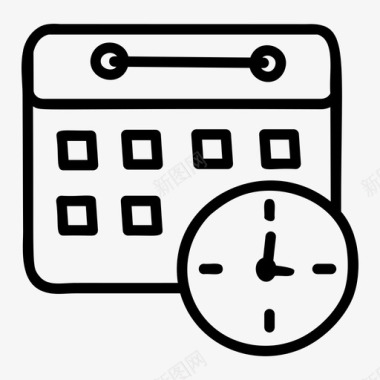时间表议程约会图标图标