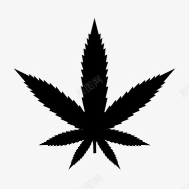 印度叶大麻大麻叶图标图标