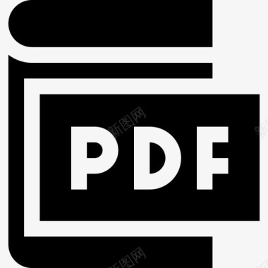 Pdf文件书籍和阅读8填充图标图标
