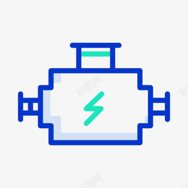 发动机汽车维修36轮廓颜色图标图标