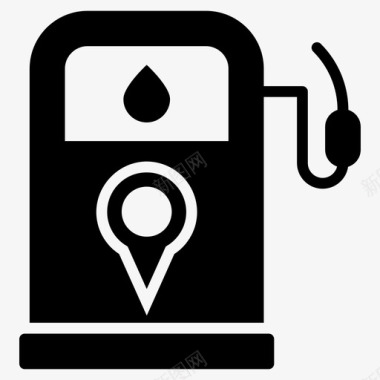 加油站位置生物乙醇石油地址图标图标