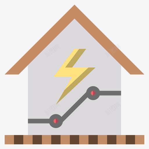 可持续住宅可持续能源25平坦图标svg_新图网 https://ixintu.com 可持续住宅 可持续能源25 平坦