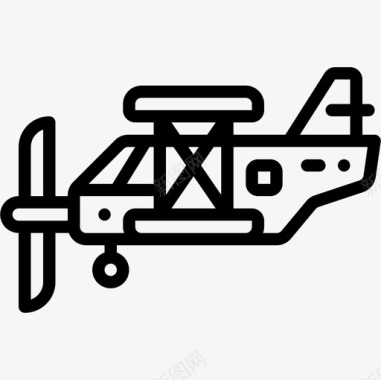 飞机运输117直线图标图标