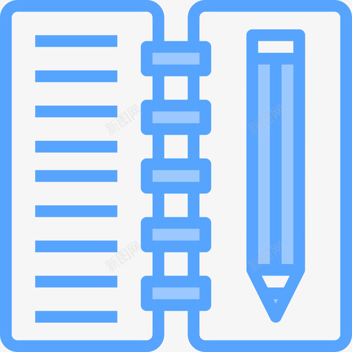 笔记本教育180蓝色图标svg_新图网 https://ixintu.com 教育 笔记本 蓝色