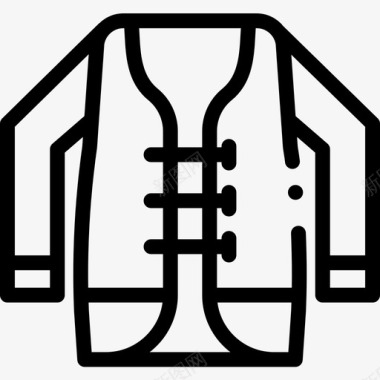 夹克冬装8件直线型图标图标
